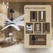 Atlas Ariella - LK 64 inch Matte Black with Matte White Blades Ceiling Fan